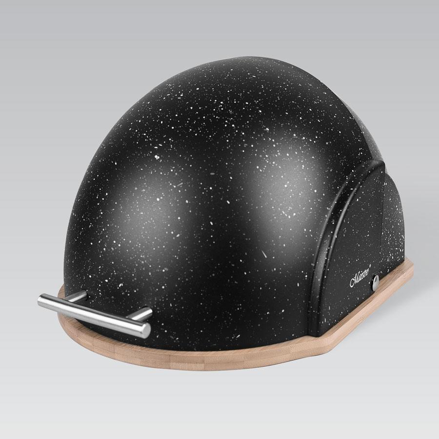 

Хлебница Maestro MR-1678G-BLACK c откидной крышкой