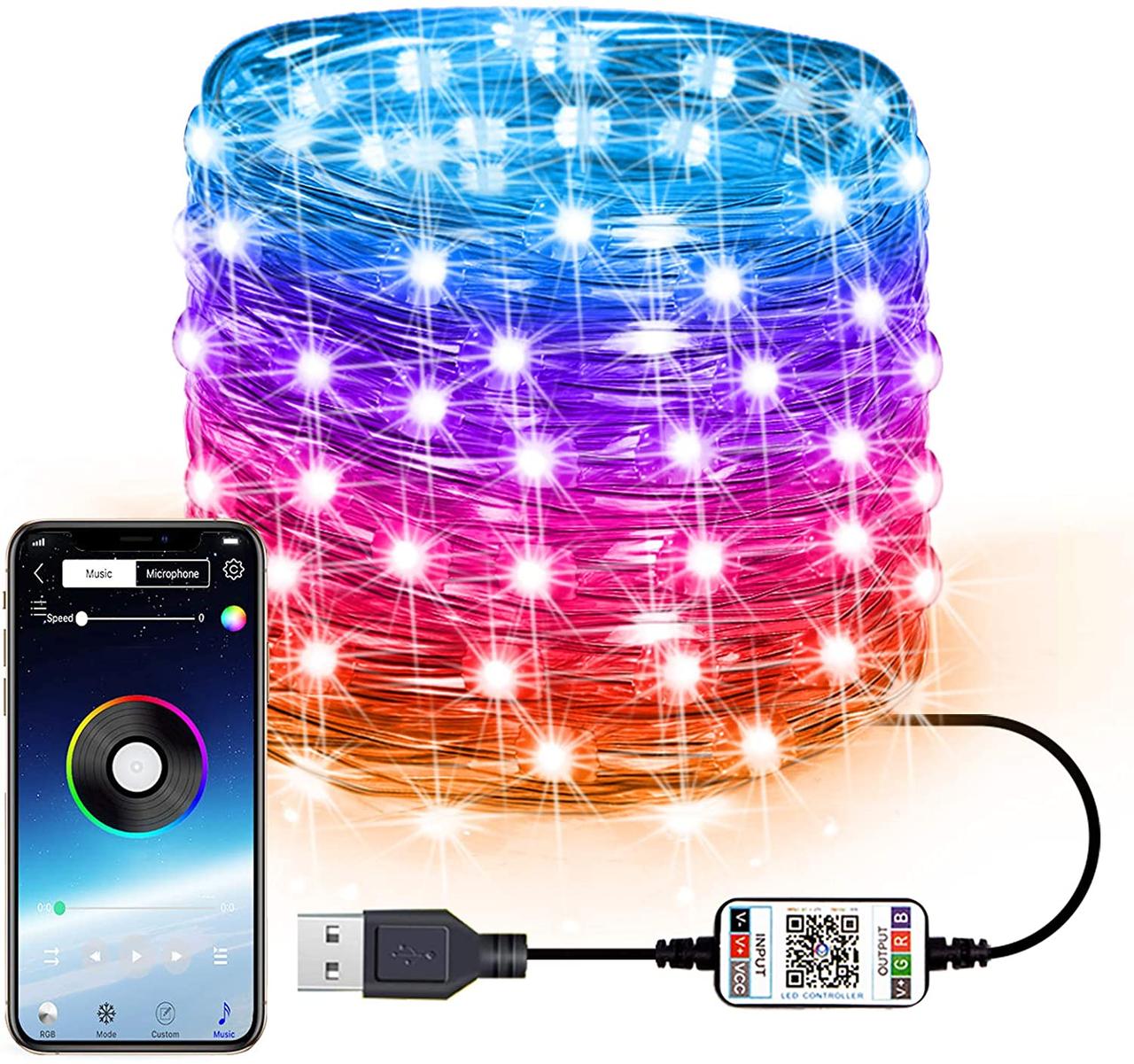 

Светодиодная гирлянда 29 режимов новогодняя гирлянда LED iLoungeMax 100 LED Multicolored 10m