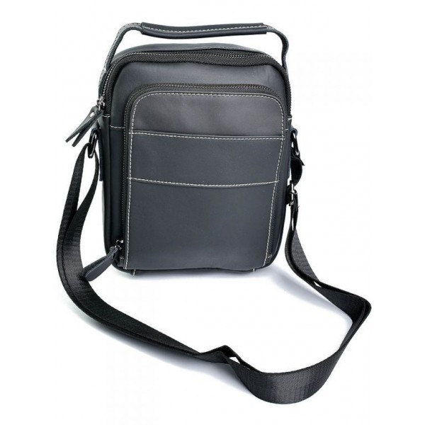 

Сумка мужская кожаная BagMan №90118-1 черный