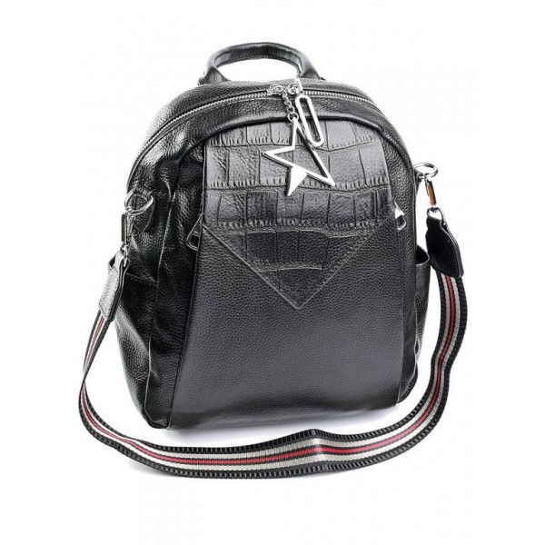 

Женский кожаный рюкзак Parse 1110-1 Black