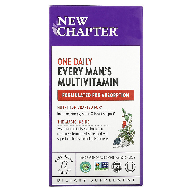 

New Chapter One Daily Every Man's Multivitamin 72 таблетки (4384303975)