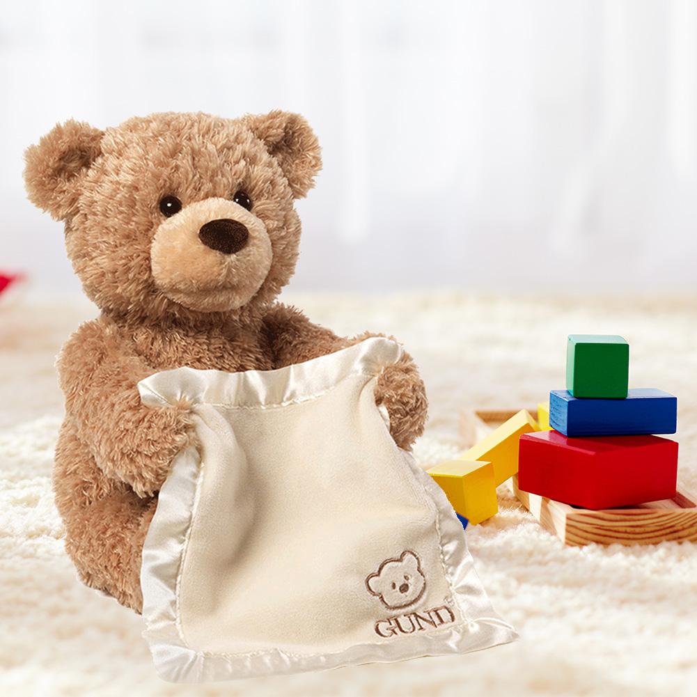 

Мягкая игрушка интерактивная «Мишка» Gund M1972R говорит, играет в прятки, 25 см, на батарейках, в коробке
