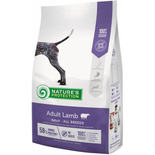 

Сухой корм Natures Protection Adult Lamb для собак всех пород весом от 1 до 70 кг, 4 кг