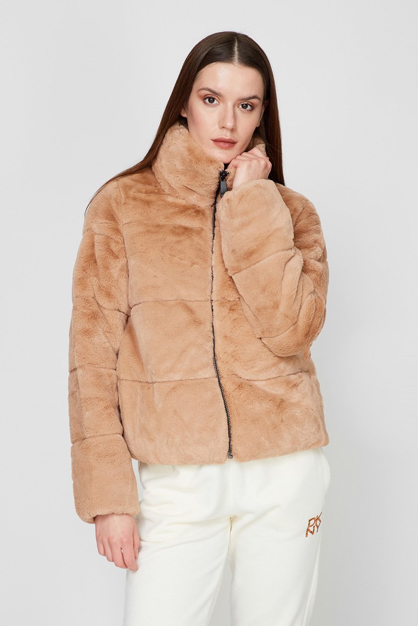 

Женская коричневая шуба DKNY  DP1J8891, Женская коричневая шуба DKNY S DP1J8891