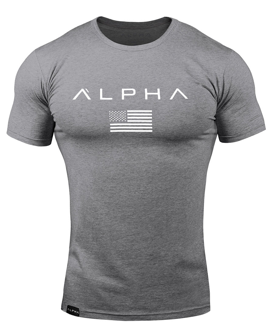 

Серая футболка Alpha SP7104  цвет серый, Серая футболка Alpha SP7104 L цвет серый