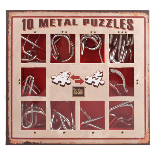 

Набор головоломок Eureka Металлические пазлы - 10 Metall Puzzles red