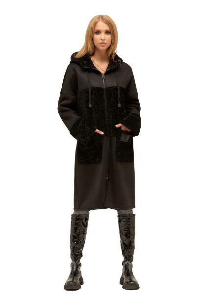 

Дубленка женская Mila Nova зимняя комбинированная оверсайз  черная Д-187ч, Дубленка женская Mila Nova зимняя комбинированная оверсайз 44 черная Д-187ч