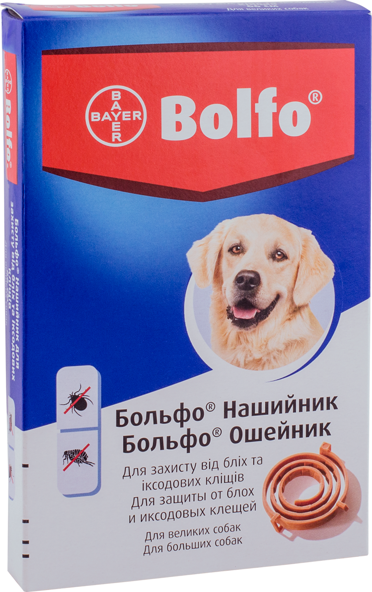 

Ошейник от блох и клещей Больфо Bolfo Bayer для собак 66 см