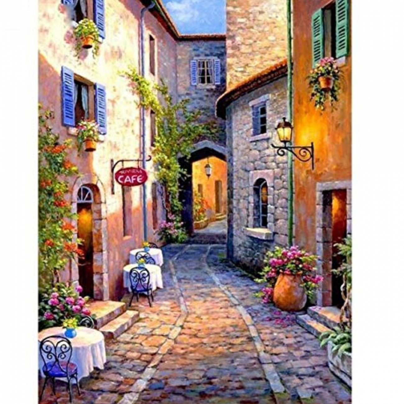 

Алмазная мозаика Santi Итальянская улочка 30х40 см (954039)