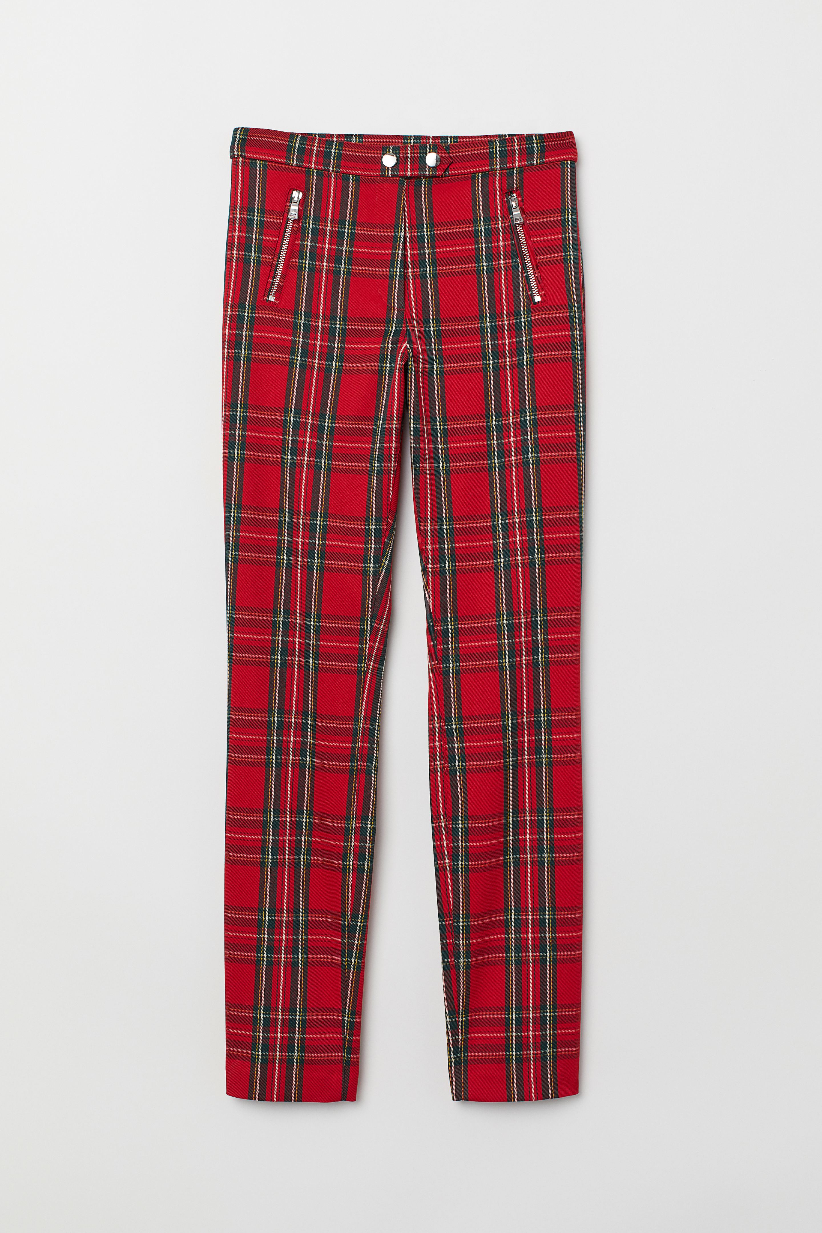 

Брюки H&M  красный клетка 6567198, Брюки H&M 32 красный клетка 6567198
