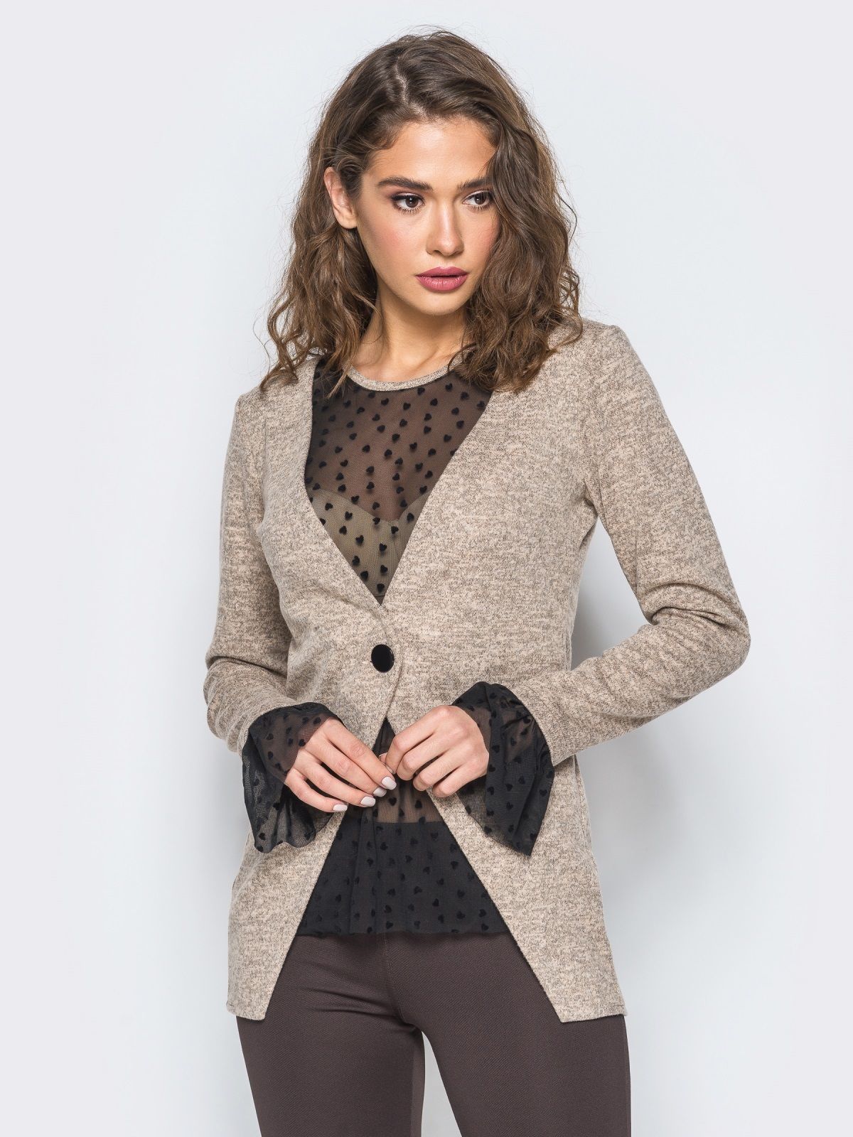 

Кардиган Maximoda ЕМО14222/1  бежевый, Кардиган Maximoda ЕМО14222/1 48 бежевый