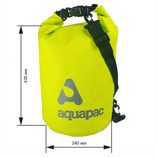 

Гермомішок з наплечним ременем Aquapac Trailproof Drybag - 15L (acid green) w/strap зеленый (AQ 733)