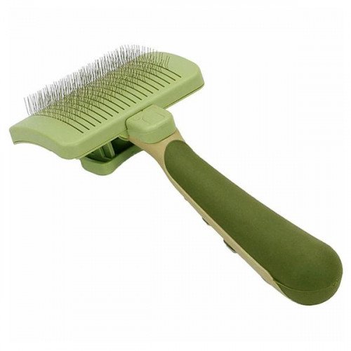 

Пуходерка-сликер Safari Self-Cleaning Slicker Brush с самоочисткой, для собак и котов, большая, 11.5х8.5 см