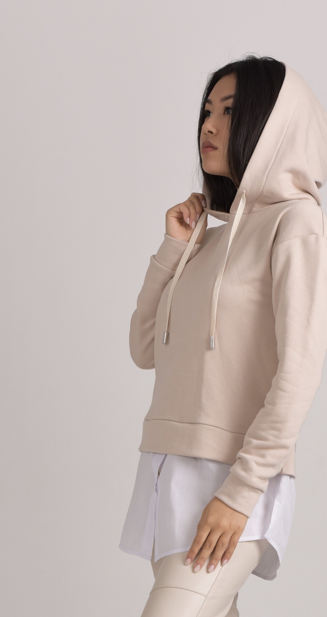 

Худи JOYCE с имитацией рубашки бежевый