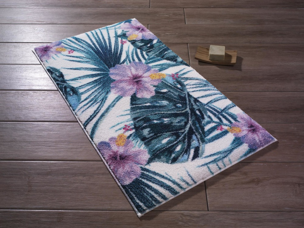 

Коврик для ванной Confetti Hibiscus Lila 80x140 110083582
