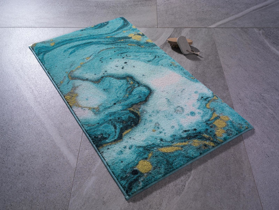 

Коврик для ванной Confetti Marbling turkuaz 80x140