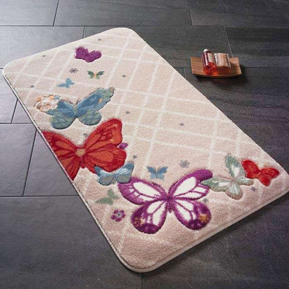 

Коврик для ванной Confetti Butterfly Plaid Red 80x140 110083440