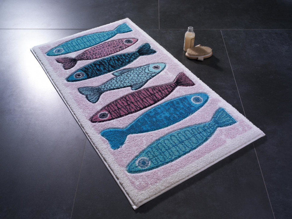 

Коврик для ванной Confetti Fishy pembe 80x140