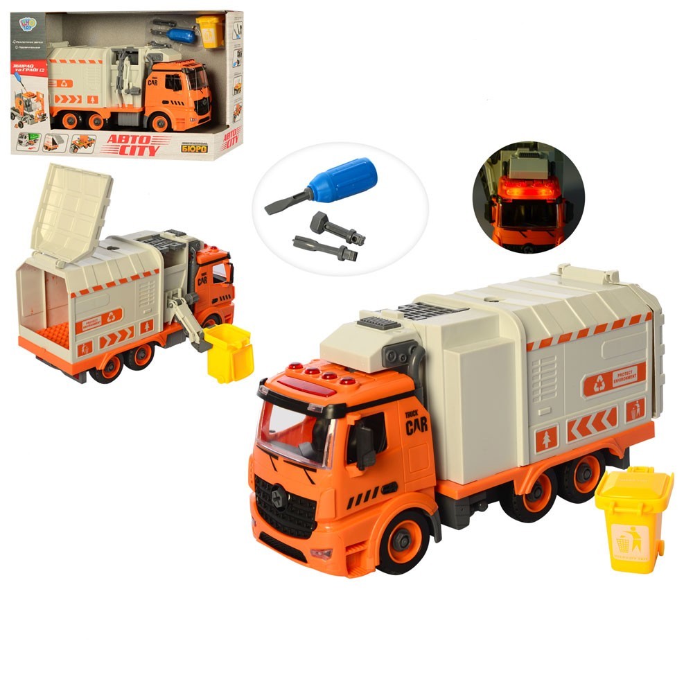 

Детский мусоровоз-конструктор Limo Toy с мигалкой KB 073
