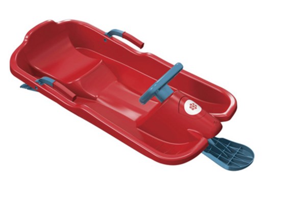 

Санки с рулем Plastkon Скибоб красные (ПФ-37208)