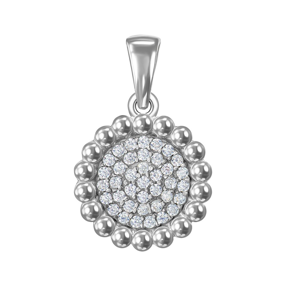 

Серебряная подвеска с фианитами 000150636