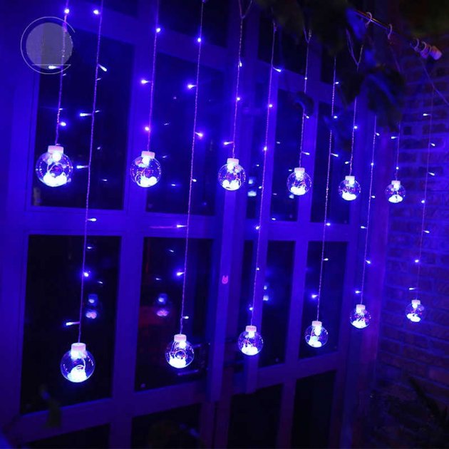 

Світлодіодна гірлянда LEDLight "LAMP-BALL" 12 куль прозорий провід 3 м Blue