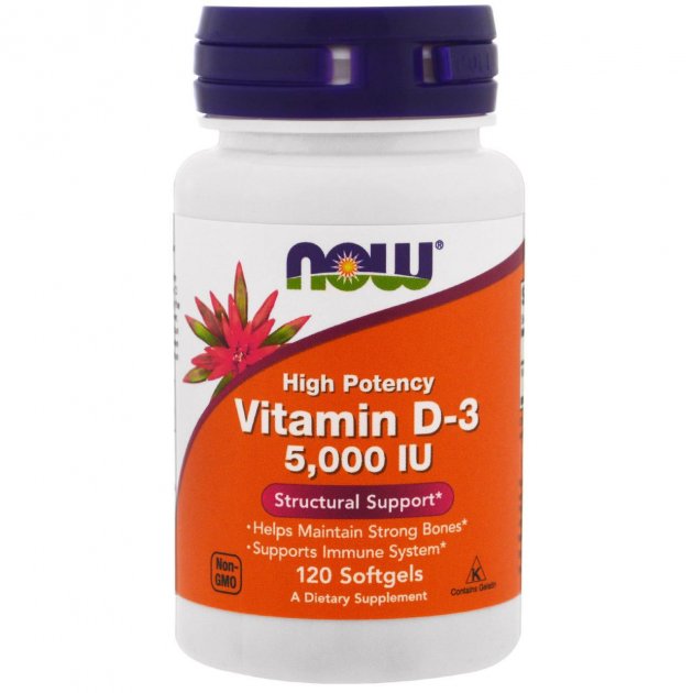 

Витамины NOW Foods Vitamin D3 5000 IU 120 капсул (454431)