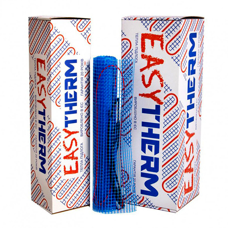 

Теплый пол под ламинат и плитку: Тонкий мат двужильный EASYTHERM EM 5 м² / 1000 Вт