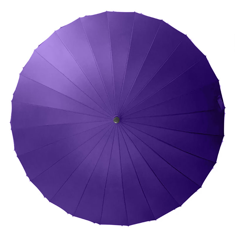 

Механический зонт Lesko T-1001 Purple 24 спицы женский одноцветный от дождя