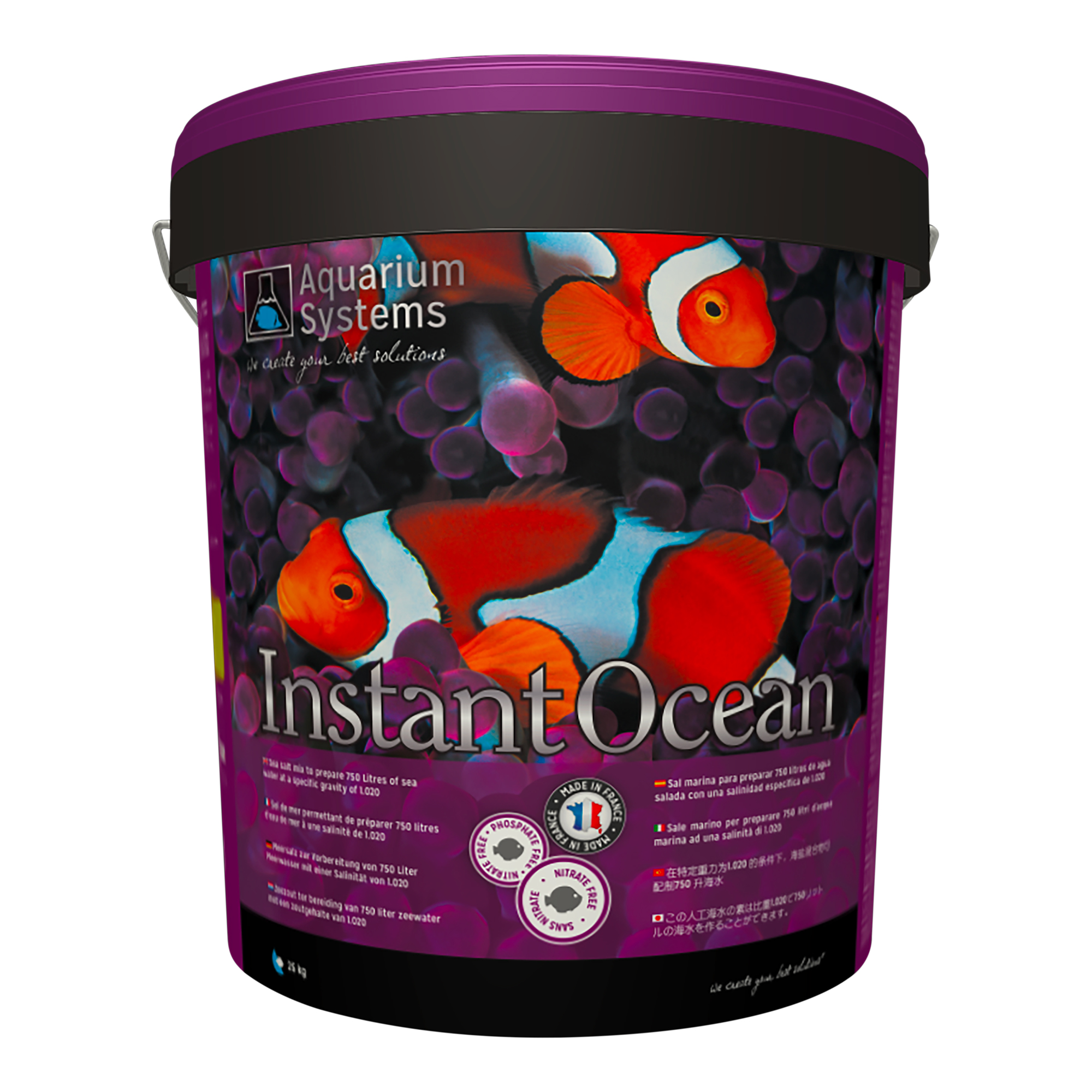 

Соль для морского аквариума Aquarium Systems Instant Ocean 25 кг для 750 л ведро + бактерии