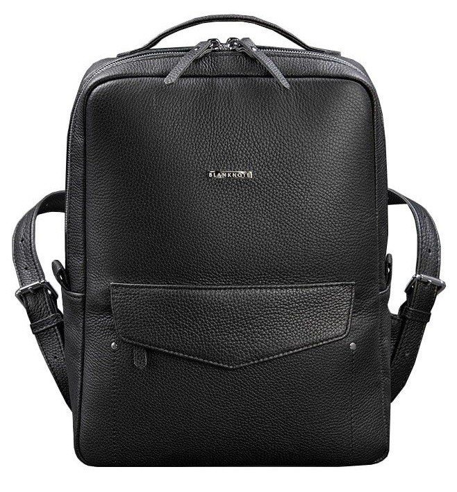 

Рюкзак женский кожаный BlankNote COOPER черный флотар BN-BAG-19-onyx