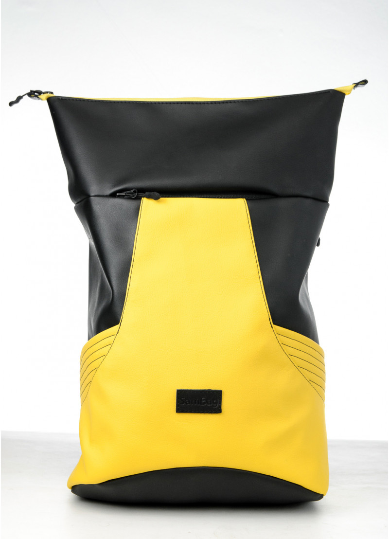 

Рюкзак Sambag RollTop MQN черный с желтым 24320628