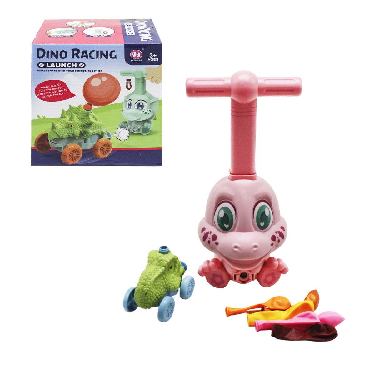 

Машинка с насосом Dino Racing розовая MiC (HJ578A/B) (176180)