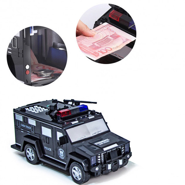 

Машинка копилка с кодовым замком и отпечатком CASH TRUCK