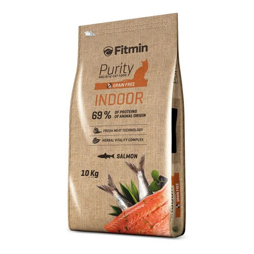 

Сухой корм для кошек живущих в помещениях с лососем Fitmin Purity Indoor 10 кг