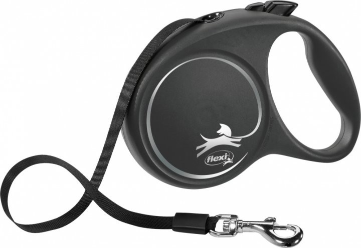 

Поводок рулетка Flexi "BLACK DESIGN" L лента (5м, до 50 кг)