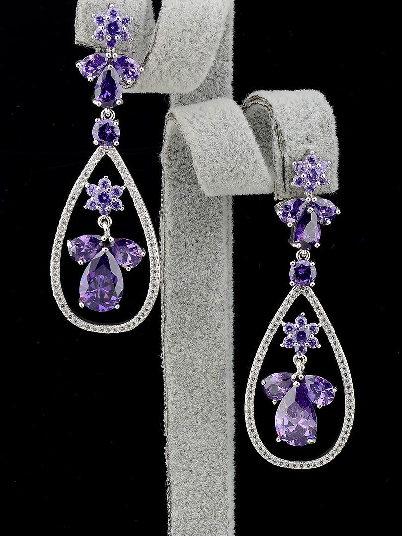 

Серьги с фиолетовым фианитом Xuping №9047921