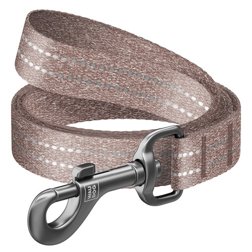 

Поводок Waudog Re-cotton из восстановленного хлопка для собак, светоотражающий, 25 мм/300см, коричневый