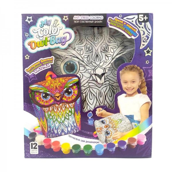 

Креативное творчество "My Color Owl-Bag" рюкзачок-сова РУС ДТ-ОО-09180
