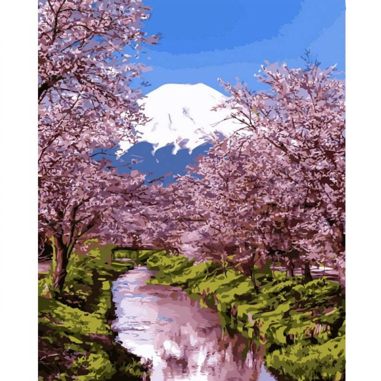 

Картина по номерам Mariposa Цветущая сакура 2 Q2195 40x50см