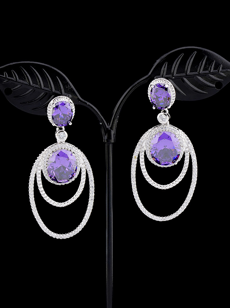 

Серьги с фиолетовым фианитом Xuping №9047702