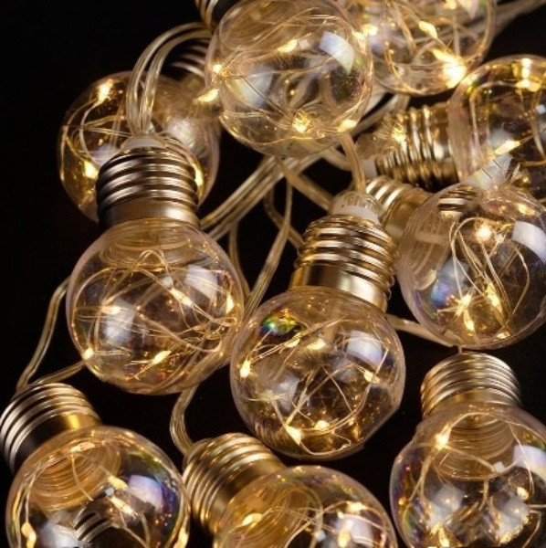 

ЛАМПОЧКИ-РОСА 50мм, 10шт, 100 LED, 3м, теплый белый 1369-02