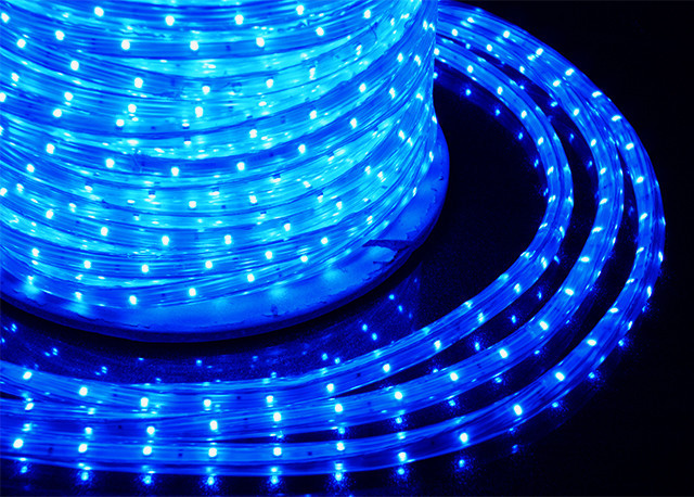 

РОСА в силиконовой трубке 100 LED, 10м, синий 1912-02