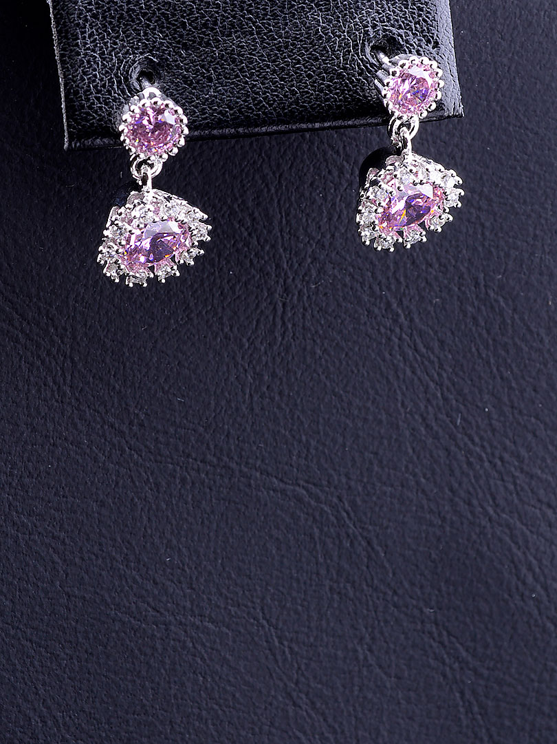 

Серьги с розовым камнем Xuping №9067568