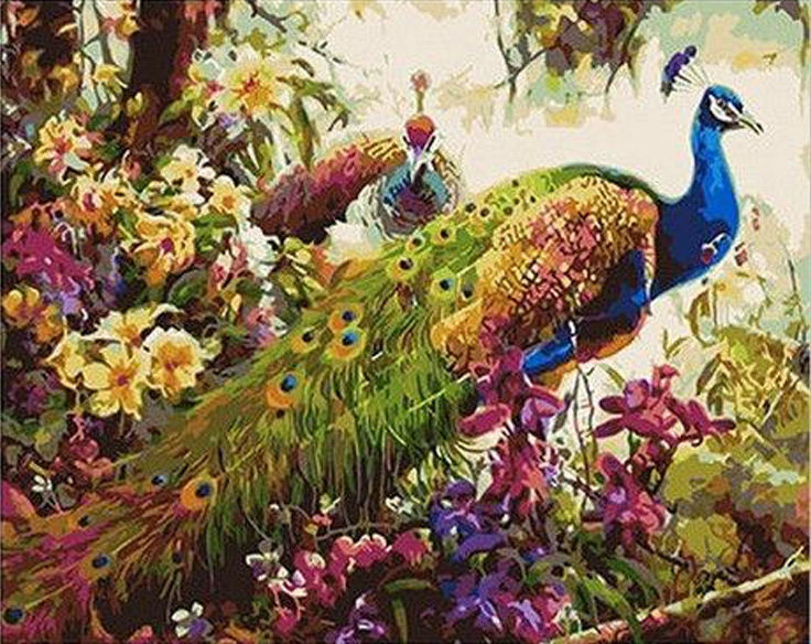 

Картина по номерам Mariposa Сказочные павлины Q348 40x50см