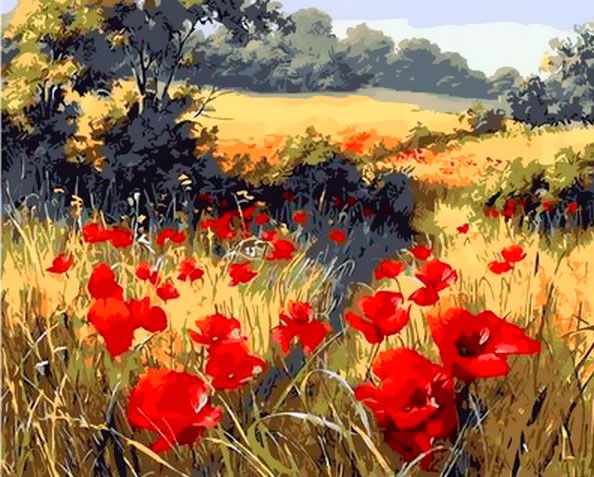 

Картина по номерам Mariposa Тропинка среди маков Q919 40x50см