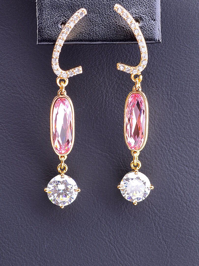 

Серьги висячие с камнями Swarovski позолоченные Xuping №9079537