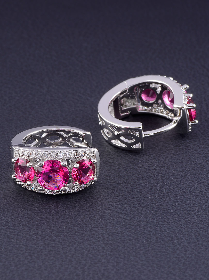 

Серьги с розовым камнем Xuping №9041918