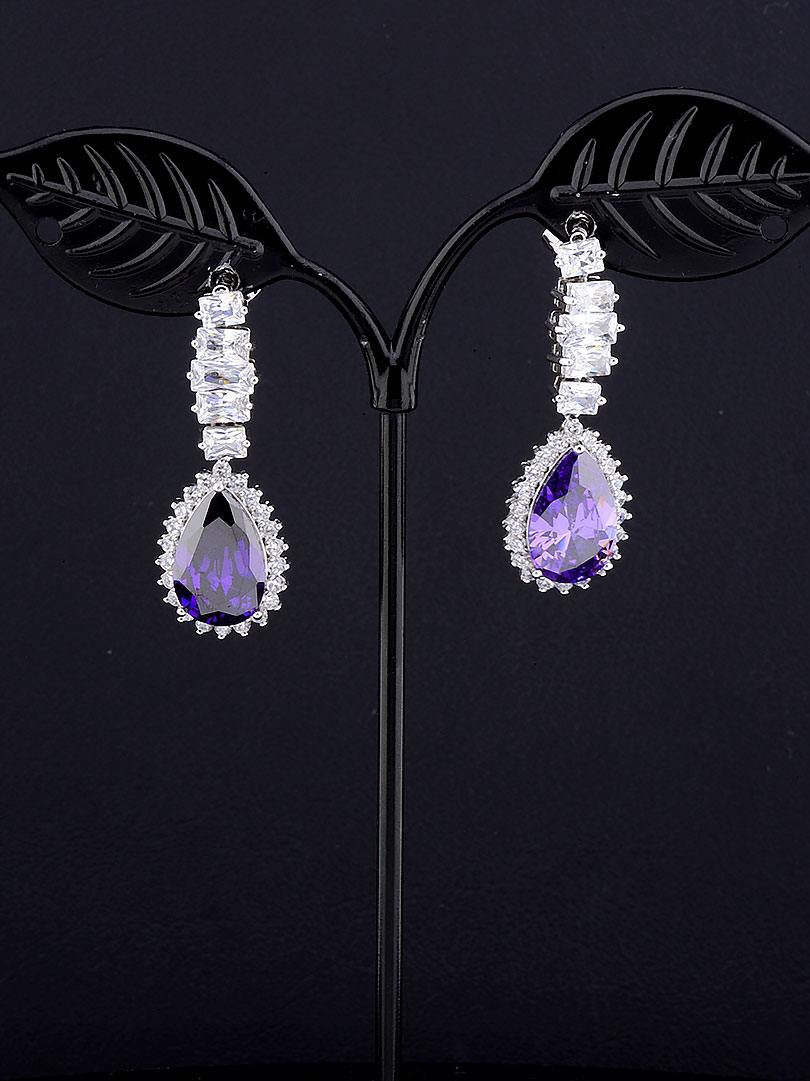

Серьги с фиолетовым фианитом Xuping №9054794