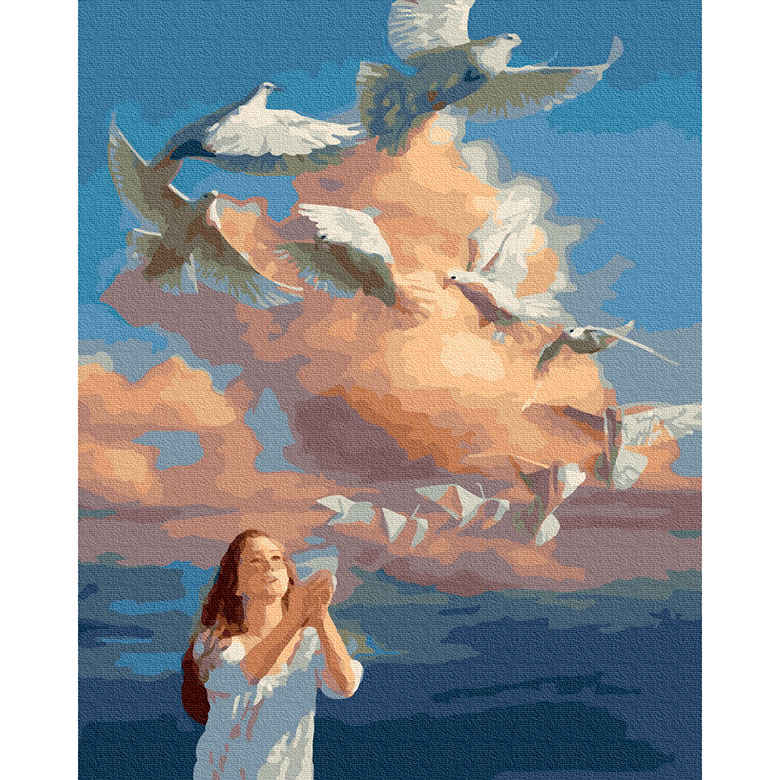 

Картина по номерам Никитошка Бумажный голубь GX39314 40x50см